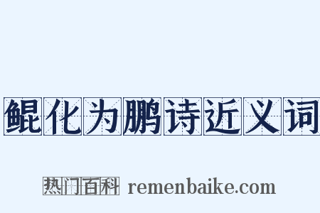 鲲化为鹏诗近义词是什么意思的图片
